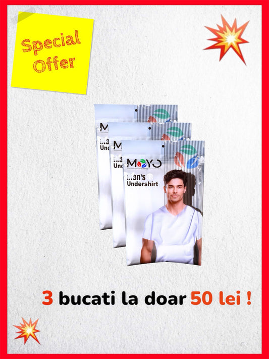 Set 3 x Tricou de casa Barbati ( Decolteu in V)