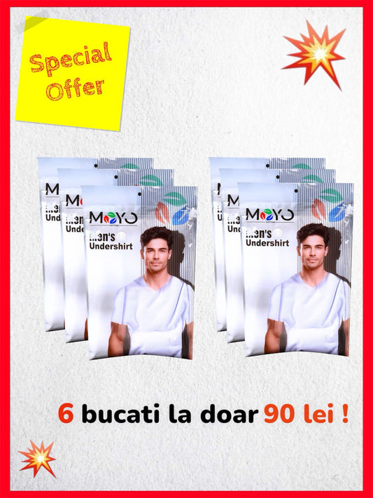 Set 6 x Tricou de casa Barbati ( Decolteu in V)