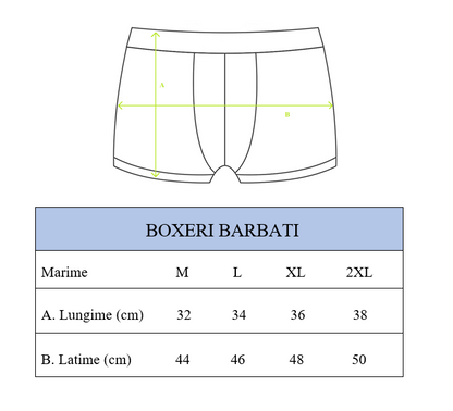 Boxeri Barbati ( 6 bucati per set )