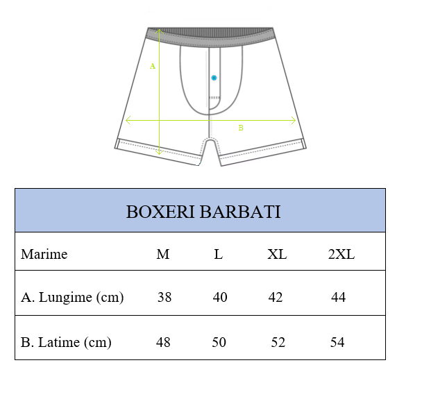 Boxeri Barbati ( 6 bucati per set )